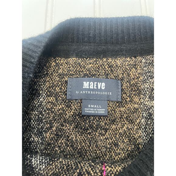 Anthropologie Maeve Ellinor Knit Top Sweater Wool Cashmere Blend - Size Small - Picture 2 of 7